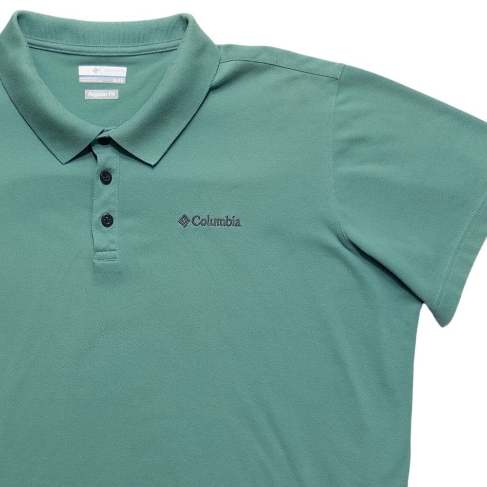 Columbia‎ Sportswear Polo XL Green Short Sleeve Regular Fit